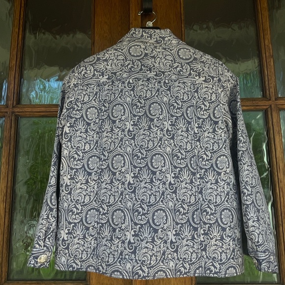 Drapers and Damon’s Jacket. blue with Floral Print. Size M. NWT - Picture 4 of 9